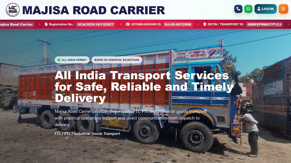 Majisa Road Carrier Transport Portal